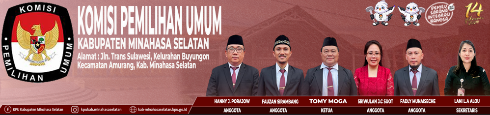 Anggota dan Sekertaris KPU Kabupaten Minahasa Selatan